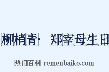 柳梢青·郑宰母生日是什么意思的图片